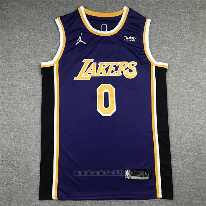 Camiseta Los Angeles Lakers Russell Westbrook #0 Statement 2021-22 Violeta